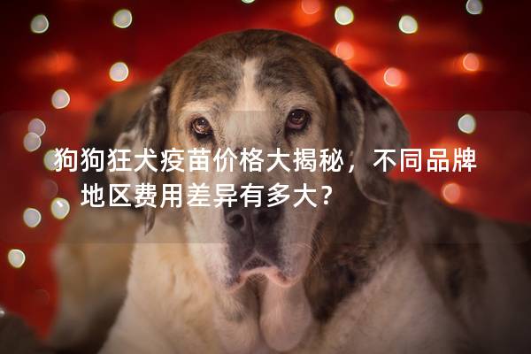 狗狗狂犬疫苗价格大揭秘，不同品牌、地区费用差异有多大？