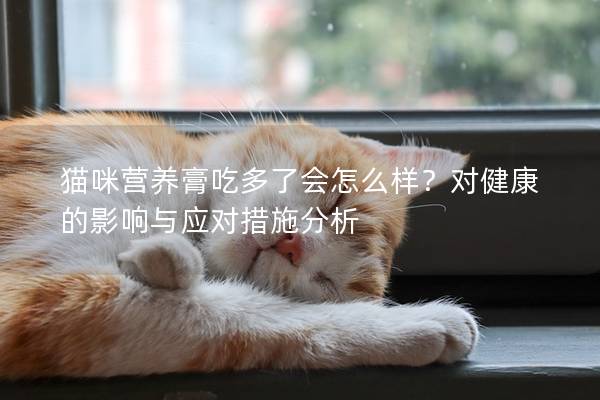 猫咪营养膏吃多了会怎么样？对健康的影响与应对措施分析