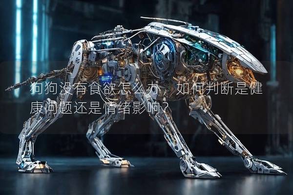 狗狗没有食欲怎么办，如何判断是健康问题还是情绪影响？