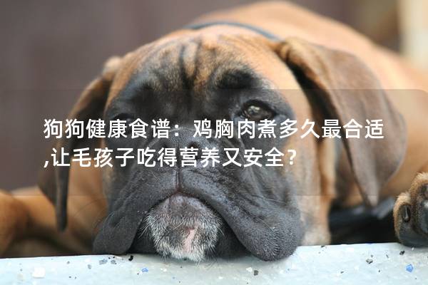 狗狗健康食谱：鸡胸肉煮多久最合适,让毛孩子吃得营养又安全？