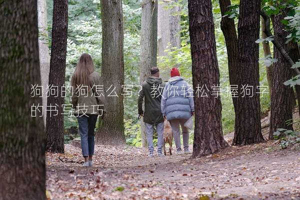 狗狗的狗怎么写？教你轻松掌握狗字的书写技巧